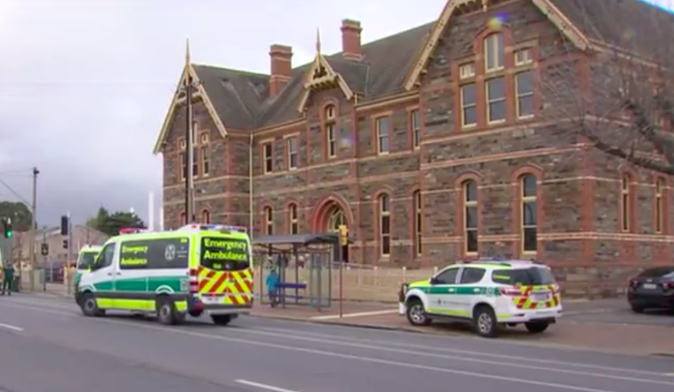 The freak accident happened at Sturt Street Community School in Adelaide. Source: 7 News