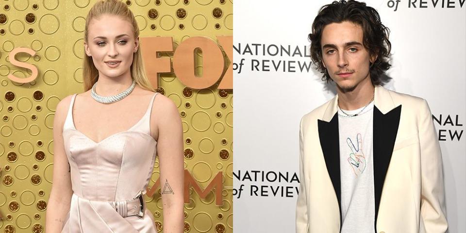 Sophie Turner and Timothée Chalamet