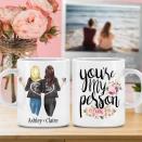 <p><strong>MugsBuddies</strong></p><p>etsy.com</p><p><strong>$10.90</strong></p><p>This mug has two cute aspects: the calligraphed "you're my person"message on the front and a customized portrait on the back. You can pick the drink, hair color, and more. </p>