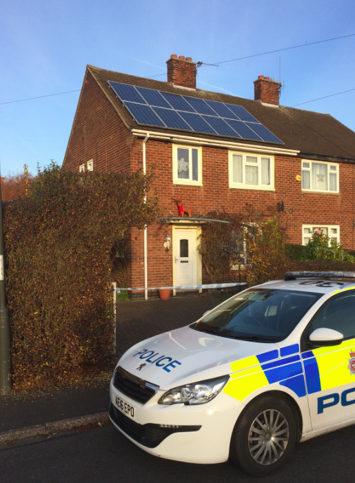 <em>Police were called to a house in Station Road – where the family had previously lived – after Claire’s son Nathan collapsed in the street covered in blood (SWNS)</em>