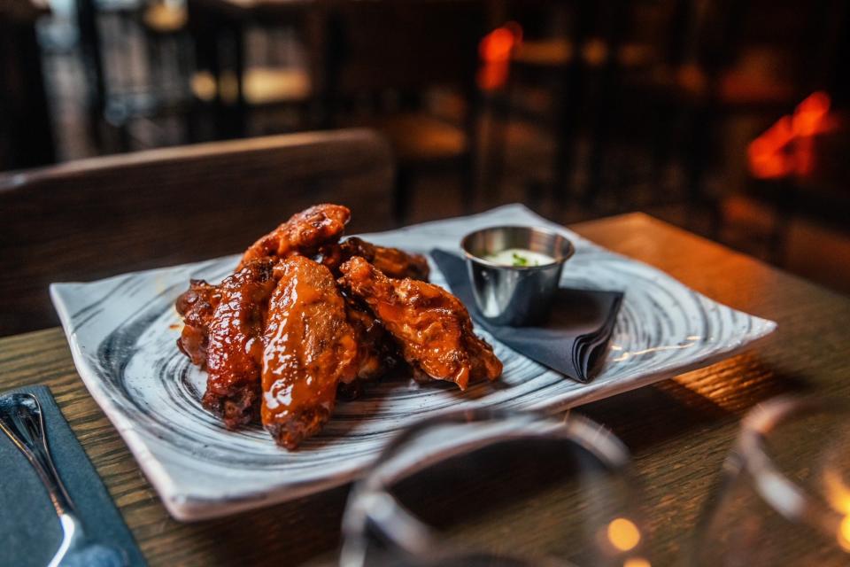 Chicken wings at Boots & Bones which recently opened in Jersey City.