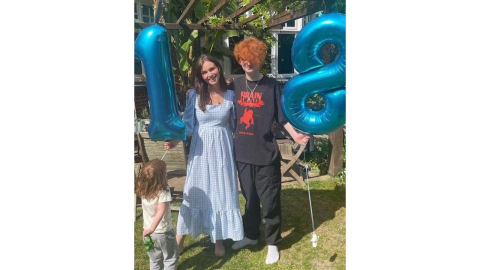 Sophie Ellis-Bextor with her son Sonny on his 18th birthday