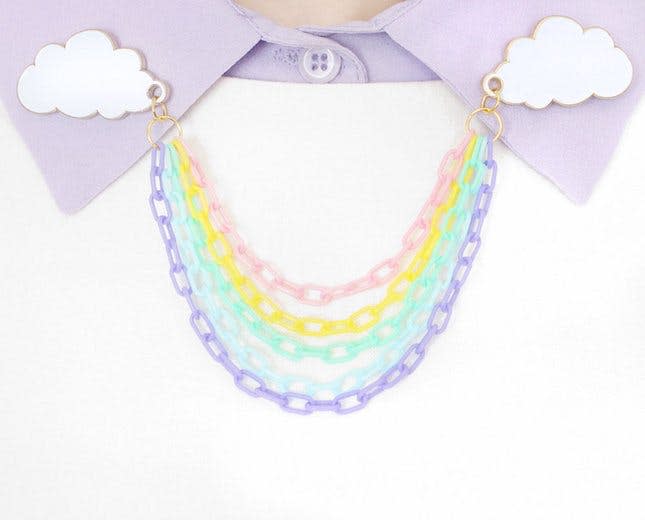 Sweet and Lovely Rainbow Collar Clips