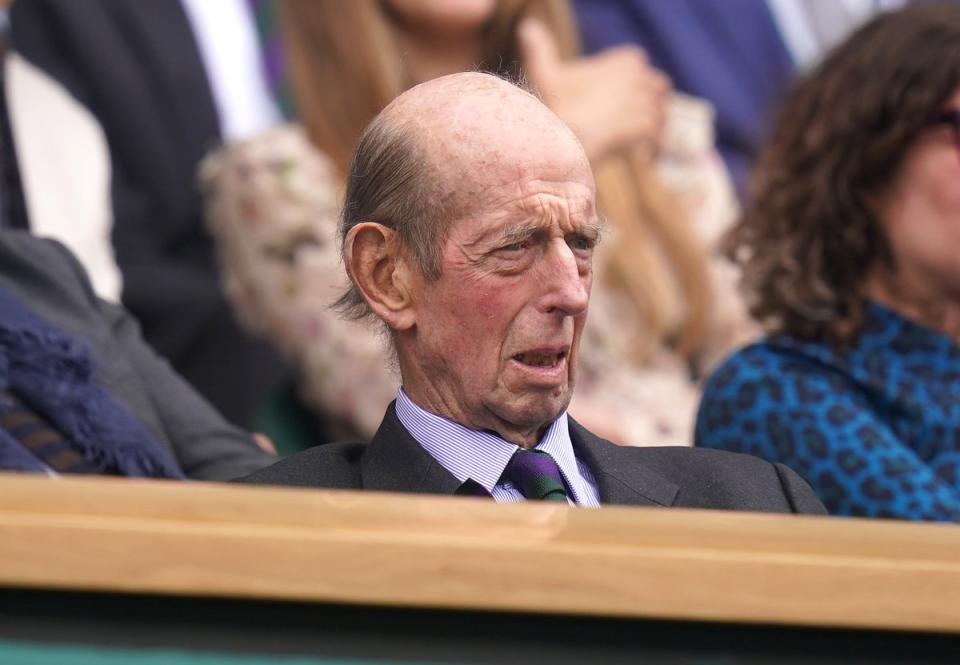 The Duke of Kent at Wimbledon in 2021 (PA Wire)