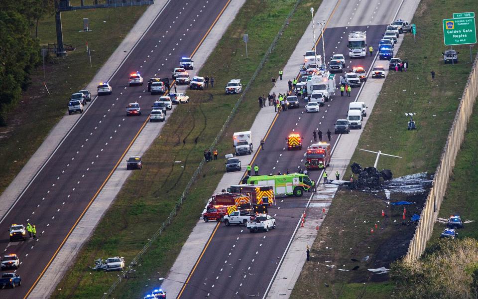 Emergency services attended the scene and closed off the highway