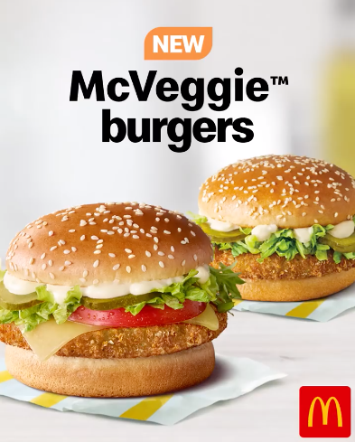 McDonald's released a vegetarian burger. Source: McDonald's