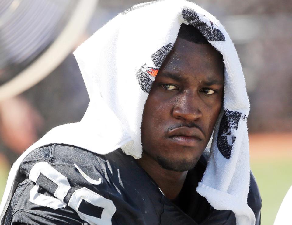 Police have received an arrest warrant for former Raiders linebacker Aldon Smith. (AP)