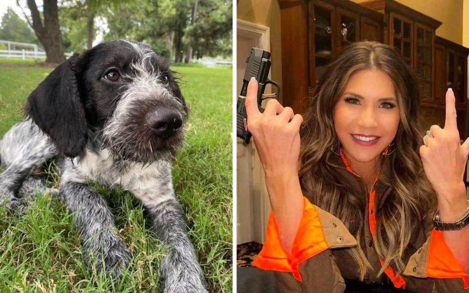 Kristi Noem and her deceased dog Cricket