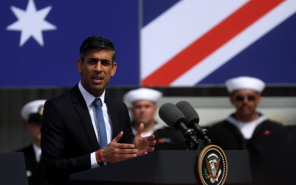 Rishi Sunak delivers remarks on the Australia - United Kingdom - US (AUKUS) partnership