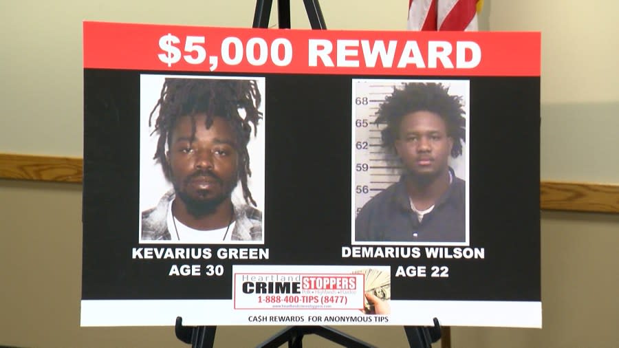 Wanted poster showed at a Lakeland Police news conference March 14, 2024