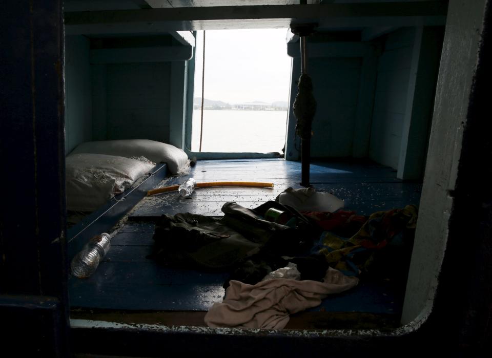 Espacio interior de uno de los barcos llegados a Malasia.<br><br>Crédito: REUTERS/Olivia Harris