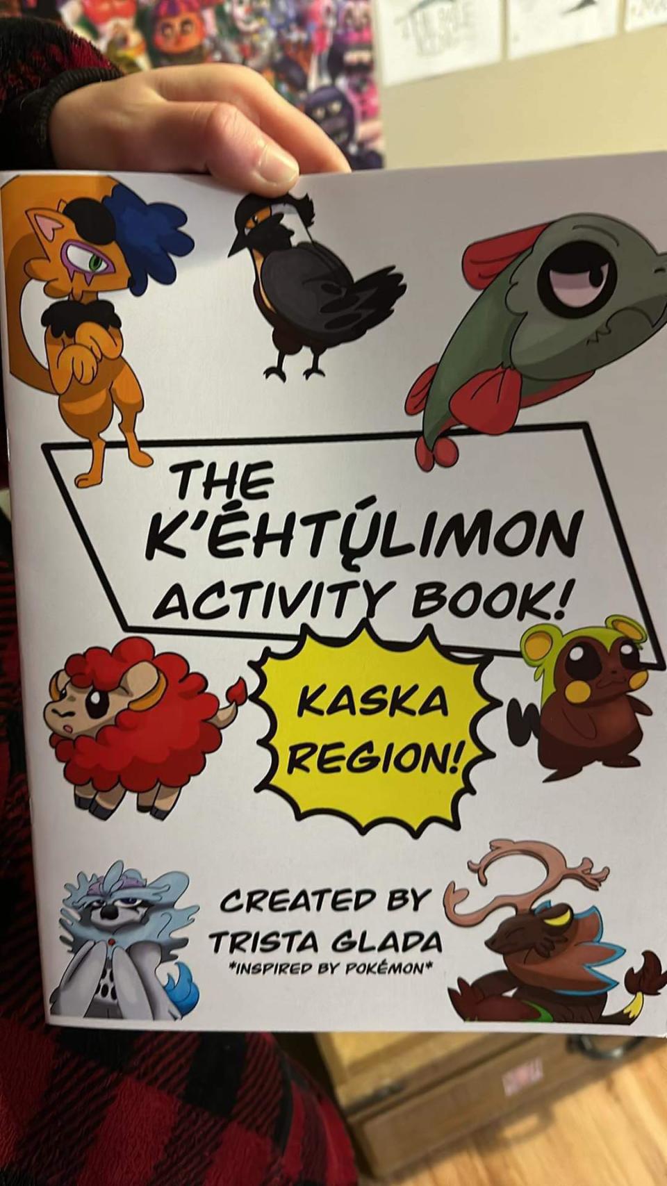 The cover of Trista Glada's activity book. The book will soon be available at Titan's Gaming and Collectibles in Whitehorse, Yukon.