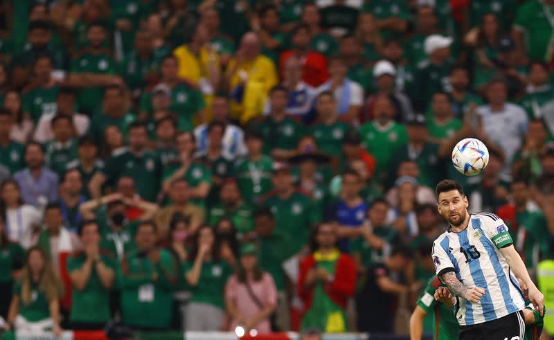 Foto del sábado del capitán de Argentina Lionel Messi ane México