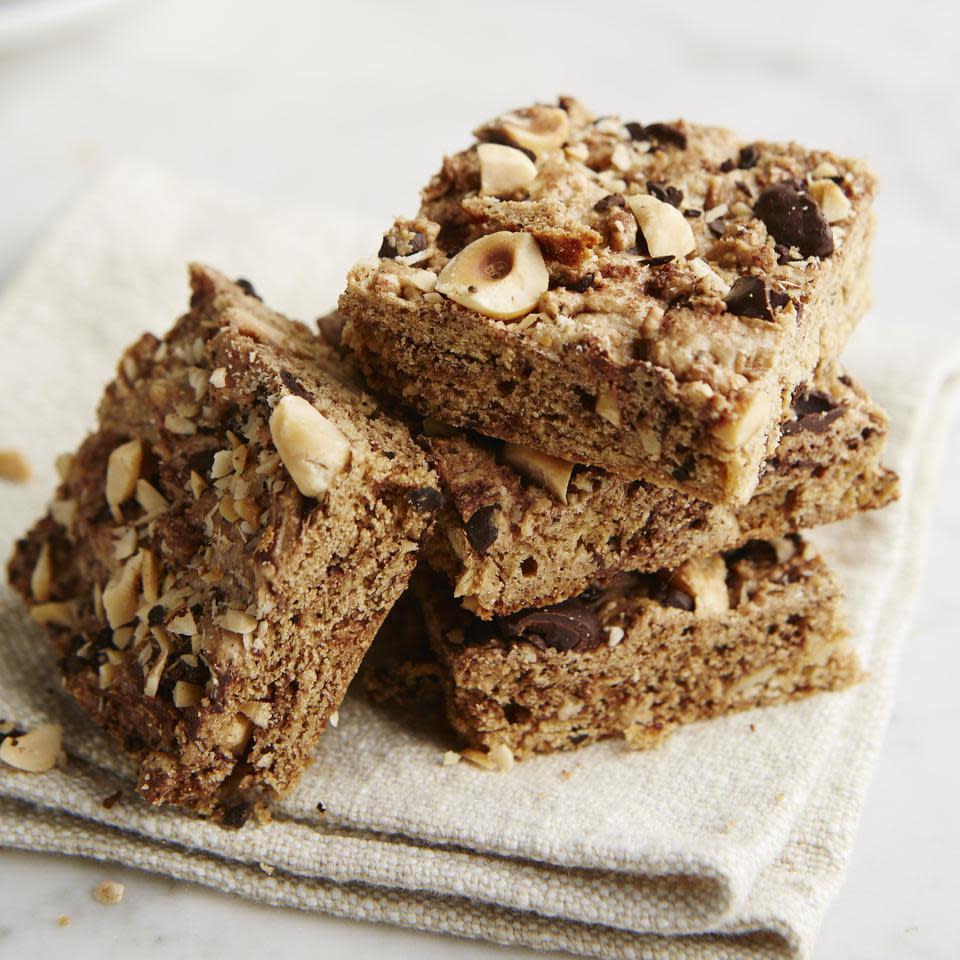 Hazelnut-Espresso Whole-Grain Blondies