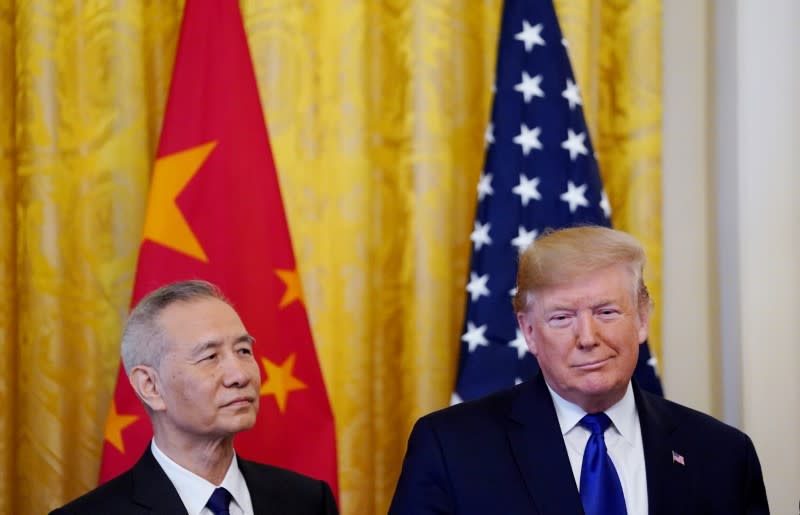 U.S. President Trump hosts U.S.-China trade signing ceremony at the White House in Washington