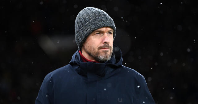  Manchester United manager Erik ten Hag looks on prior to the UEFA Europa League round of 16 leg one match between Manchester United and Real Betis at Old Trafford on March 09, 2023 in Manchester, England. 