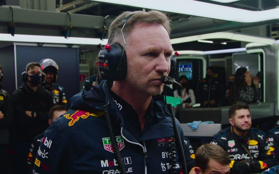 Christian Horner and Red Bull team in Drive to Survive season five - Netflix 