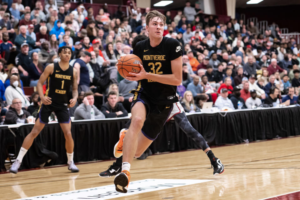 Cooper Flagg, shown during the Hoophall Classic in January, had another standout performance at the Border League in Las Vegas over the weekend. (Photo by John Jones/Icon Sportswire via Getty Images)