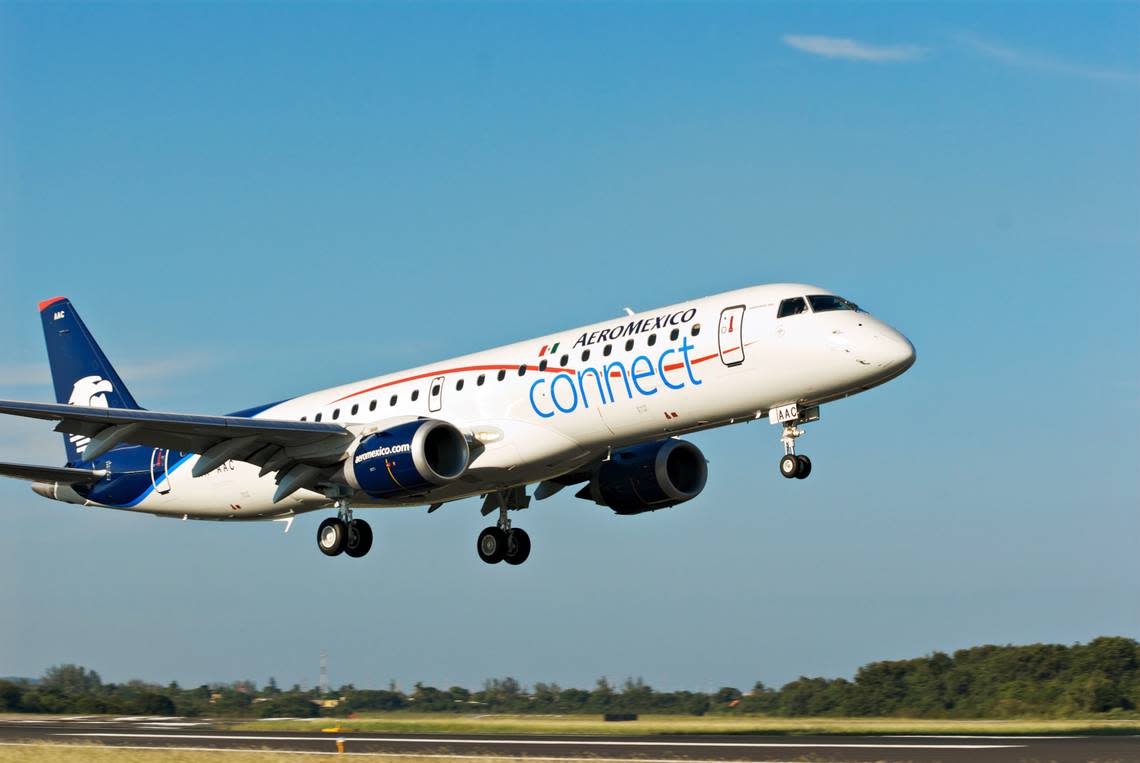 Aeromexico announced Monday that it will begin flying nonstop between Raleigh-Durham International Airport and Mexico City on an Embraer 190 like this one in the summer of 2024.