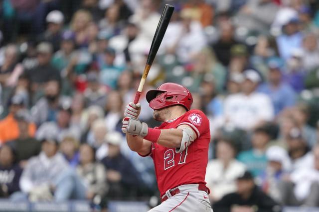 Mike Trout's 10th-inning homer leads Angels in doubleheader opener