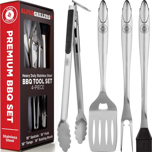 Poligo 30 Pcs Bbq Grill Accessories Stainless Steel Bbq Tools Grilling  Tools Set