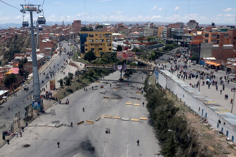 Vista general desde el teleférico muestra la ciudad de El Alto