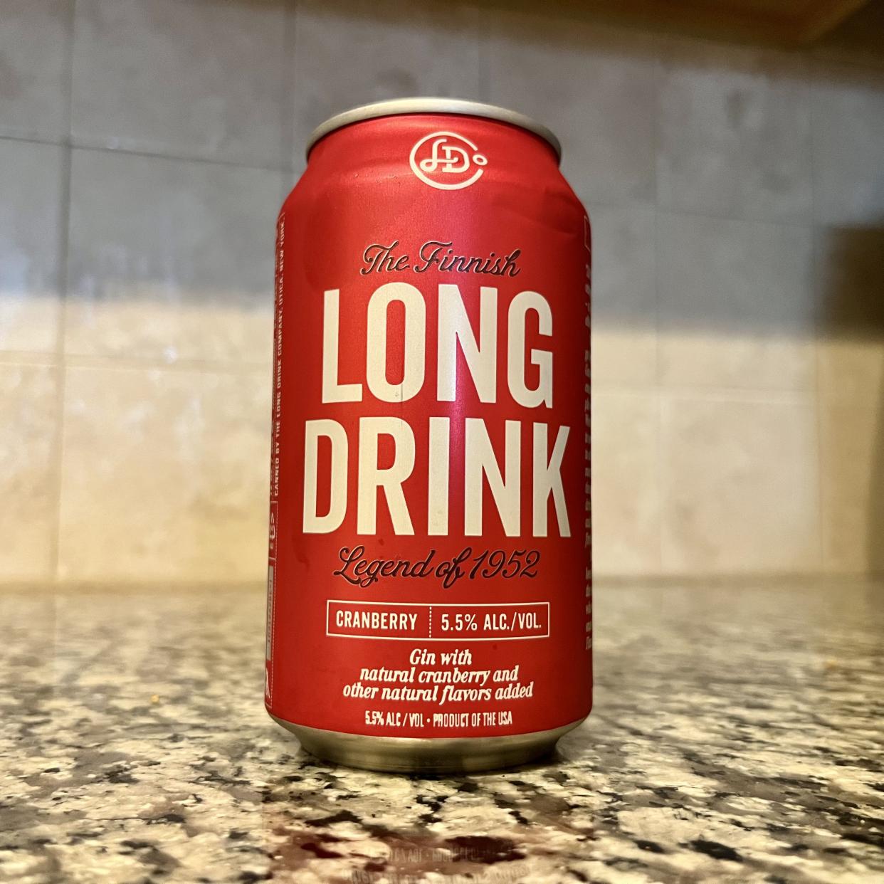 a can of the finnish long drink cranberry