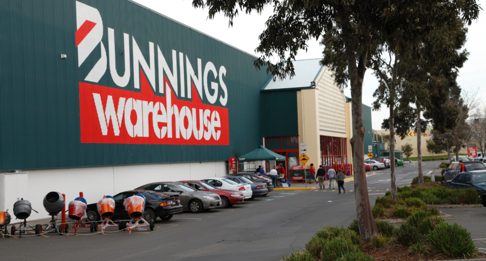 External shot of a Bunnings store and car park