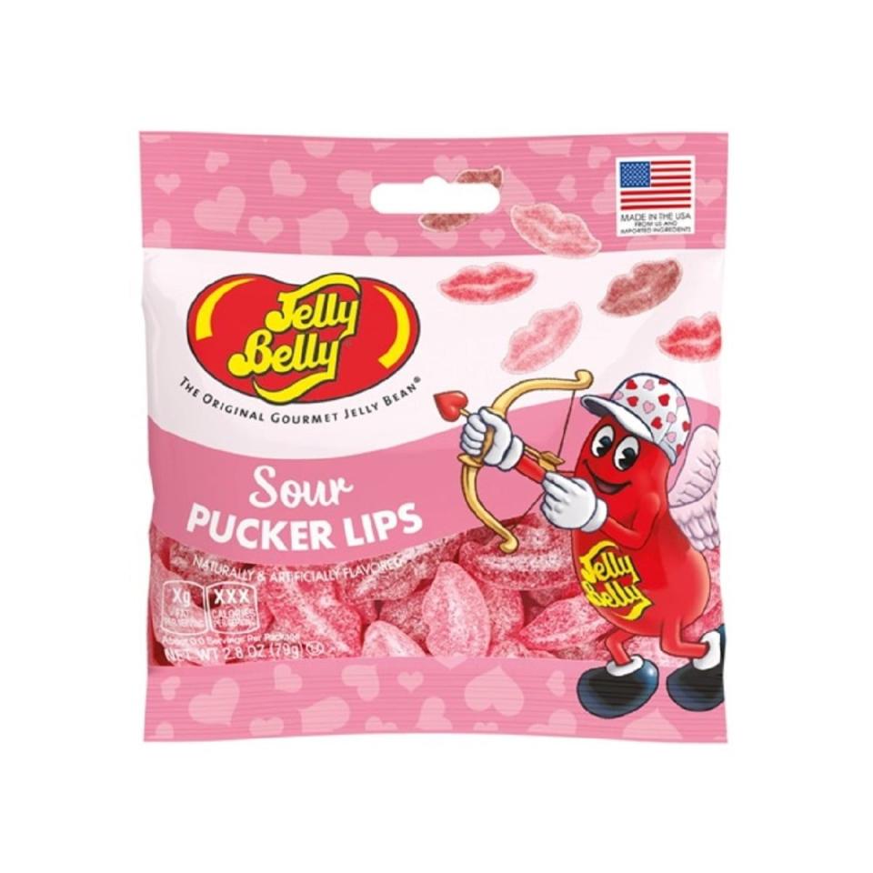 <p><a href="https://go.redirectingat.com?id=74968X1596630&url=https%3A%2F%2Fwww.walmart.com%2Fip%2FJelly-Belly-Sour-Pucker-Lips-2-8-oz-Grab-Go-Bags-6-Count%2F1828561603&sref=https%3A%2F%2Fwww.thepioneerwoman.com%2Fholidays-celebrations%2Fg38484071%2Fbest-valentines-day-candy-to-buy%2F" rel="nofollow noopener" target="_blank" data-ylk="slk:Shop Now;elm:context_link;itc:0;sec:content-canvas" class="link ">Shop Now</a></p><p>Jelly Belly Sour Pucker Lips</p><p>walmart.com</p><p>$19.99</p>