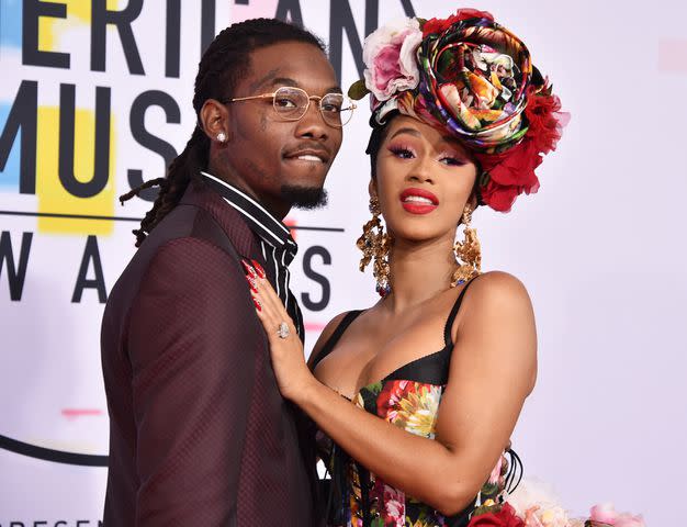 <p>David Crotty/Patrick McMullan via Getty </p> Offset and Cardi B at the 2018 American Music Awards