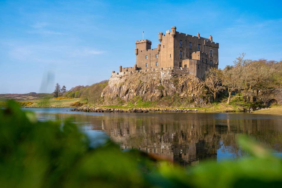 Dunvegan Castle and its beautiful surrounding landscape, Isle of Skye, Scotland