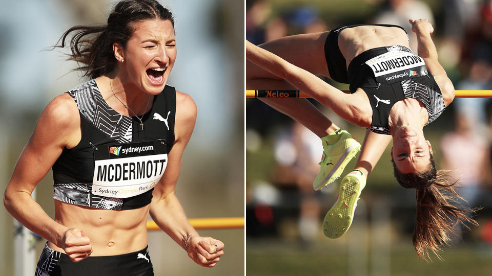 Nicola McDermott, pictured here ar the Australian track and field championships.