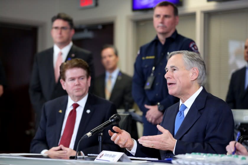 Texas Governor Abbott And Local Officials Hold Press Conference On Coronavirus