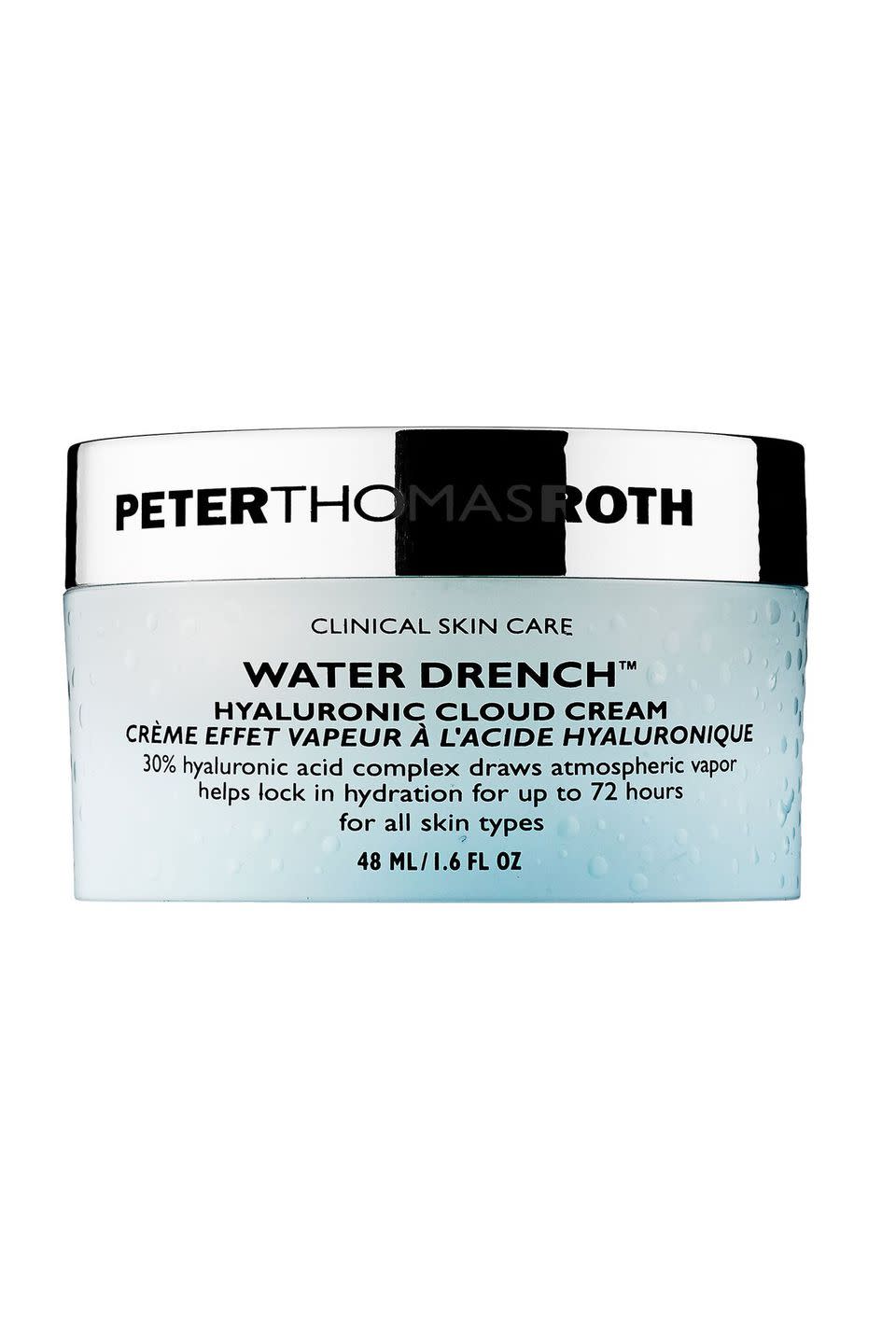 <p><a rel="nofollow noopener" href="https://www.cultbeauty.co.uk/peter-thomas-roth-water-drench-hyaluronic-cloud-cream.html" target="_blank" data-ylk="slk:BUY;elm:context_link;itc:0;sec:content-canvas" class="link ">BUY</a></p><p>A literal cloud of moisture for your face, this lightweight gel is packed full of hyaluronic acid to give your skin a solid drink of water.</p>