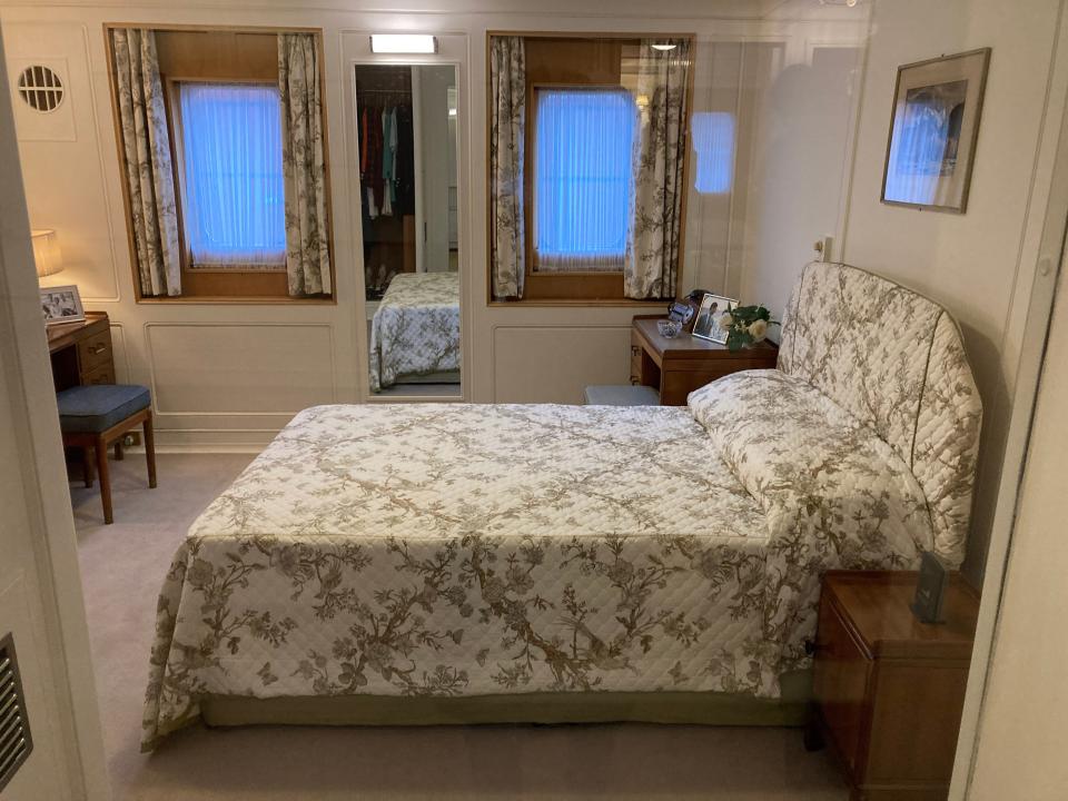 A guest room on the Royal Yacht Britannia.