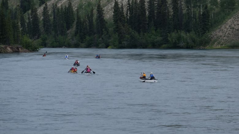 Paddling the Yukon River, for elephants and rhinos