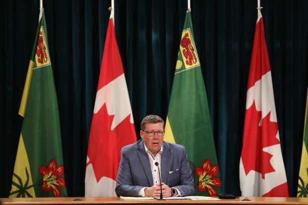 Saskatchewan Premier Scott Moe announced on social media Thursday morning that his government is implementing a mask mandate and proof of vaccination policy. (Matt Duguid/CBC - image credit)