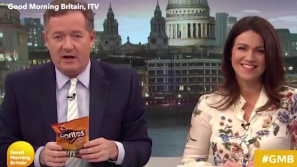 The Good Morning Britain host once belittled his co-hosts with his rant on Doritos. (ITV)