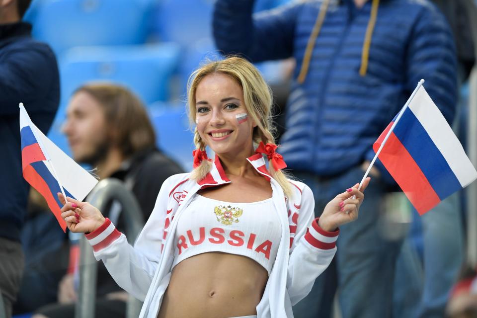 Adult film actress has shot to fame as Russia’s hottest World Cup fan