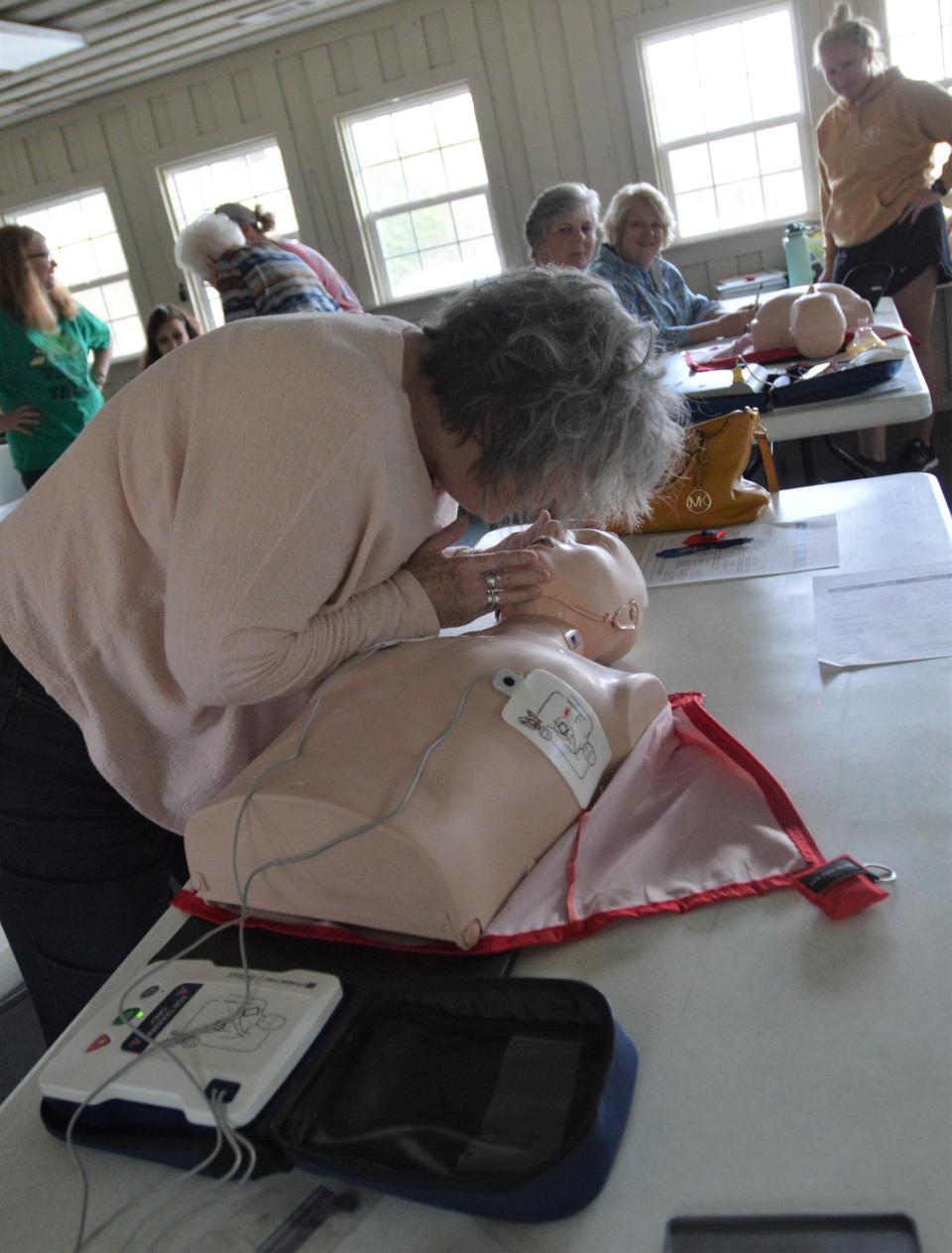 Glascock County EMS Director Mike Lyons said that anyone interested in taking CPR and AED training in the future should contact his office.