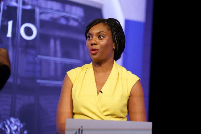 Kemi Badenoch during a leadership TV debate 