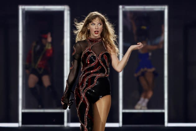 Taylor Swift performing in Singapore in March 2024. - Credit: Ashok Kumar/TAS24/Getty Images