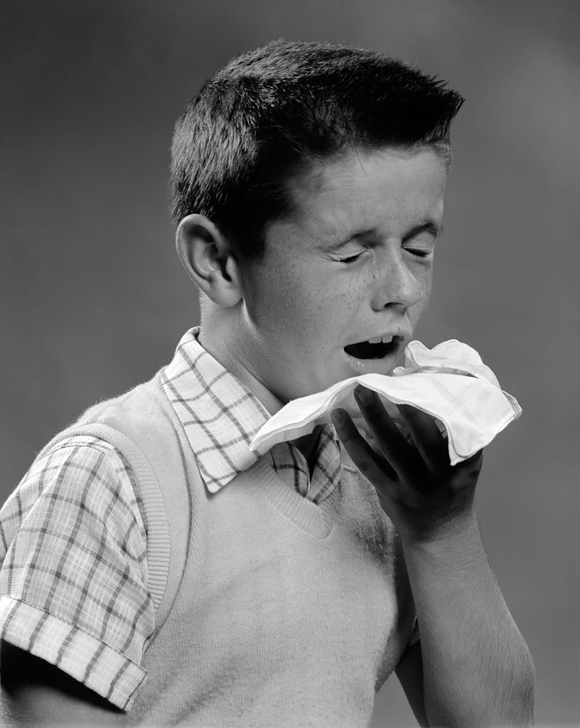 1960s: Don't cough into your right hand.