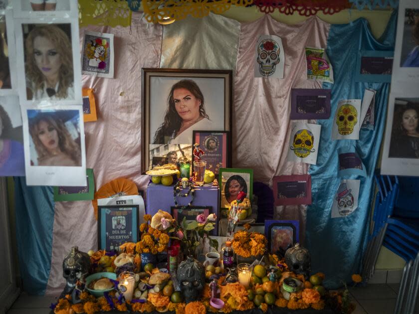 A commemorative altar during Día de Muertos