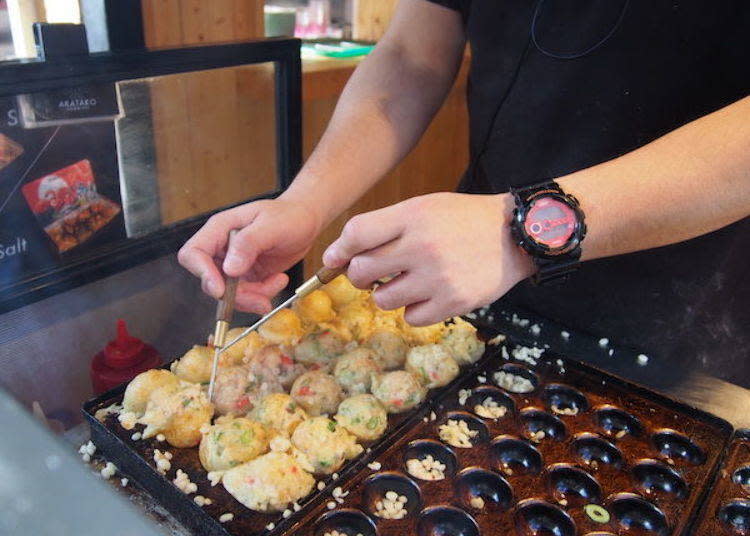 ▲The splendid copper-colored tokoyaki of #Akatako.