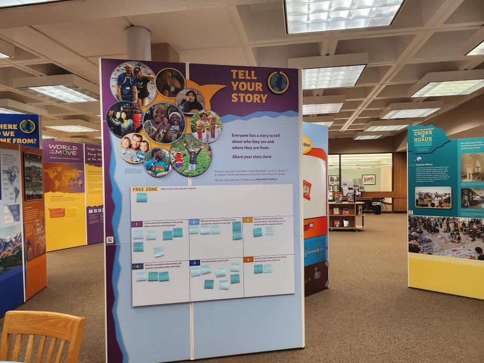 The downtown location of the Amarillo Public Library explores migration with a new interactive traveling exhibit, "World on the Move," which is free and open to the public. The exhibit is available for viewing now until June 16.