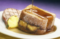 <p>This recipe takes French toast to a whole new level. This "blissfully rich" dish is deep-fried, banana stuffed sourdough bread that is sprinkled with cinnamon and sugar. Talk about heaven on a plate.</p> <p><strong>Get the recipe <a href="https://disneyparks.disney.go.com/blog/2020/05/disneymagicmoments-tonga-toast-at-disneys-polynesian-village-resort-the-ultimate-mothers-day-breakfast-treat/" rel="nofollow noopener" target="_blank" data-ylk="slk:HERE;elm:context_link;itc:0;sec:content-canvas" class="link ">HERE</a></strong></p>  