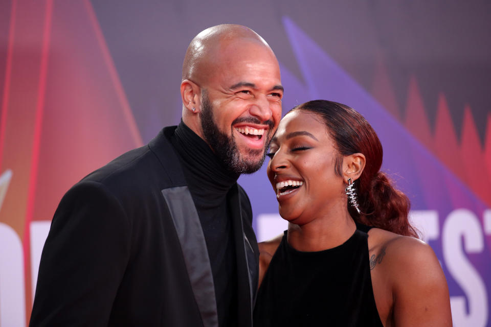 Darren Randolph and Alexandra Burke attend the 