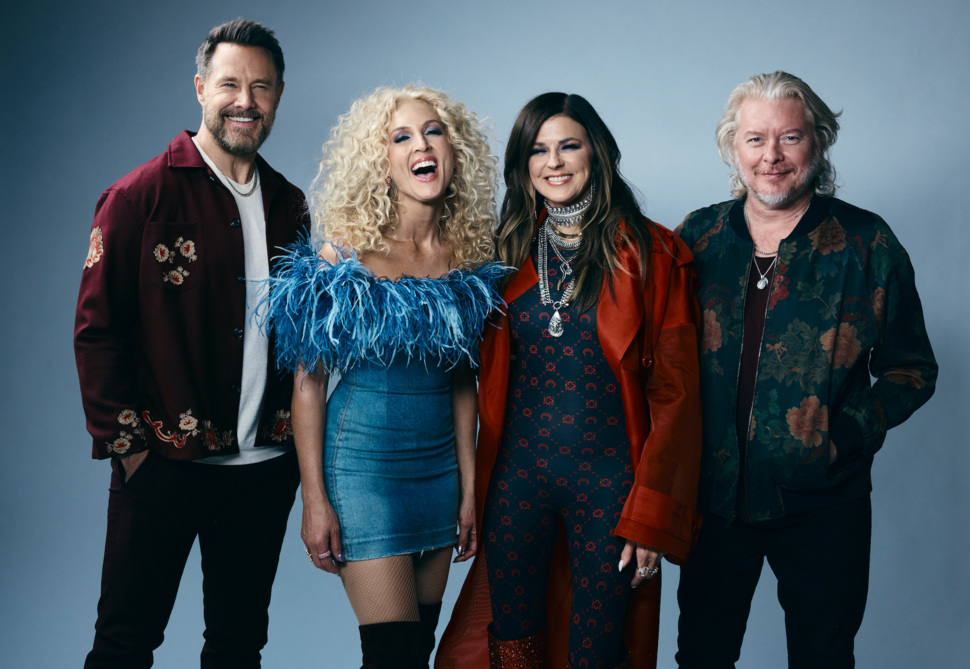 Jimi Westbrook, Kimberly Schlapman, Karen Fairchild, and Phillip Sweet of Little Big Town pose for the 2024 CMT Music Awards portraits at the Moody Center on April 07, 2024 in Austin, Texas.
