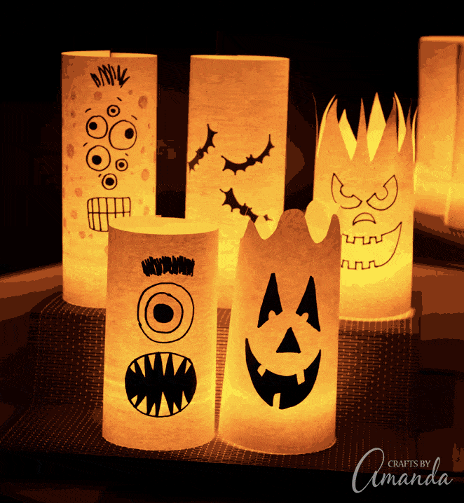 Paper Halloween Luminaries